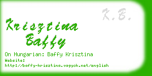krisztina baffy business card